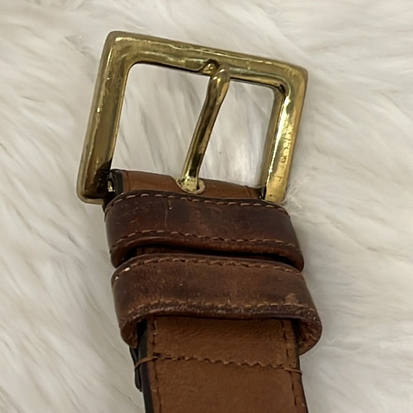 Coach Men’s 7603 British Tan Leather Belt Size 34” or 85 cm - Picture 4 of 8